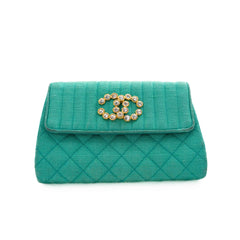 CHANEL 1991-1994 Coco Mark Bijou Matelassé Shoulder Bag