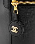 CHANEL 2000-2002 Vanity Grained Caviar Skin Handbag