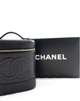 CHANEL 1996-1997 Vanity Bag Caviar Skin with Gold Hardware Handbag