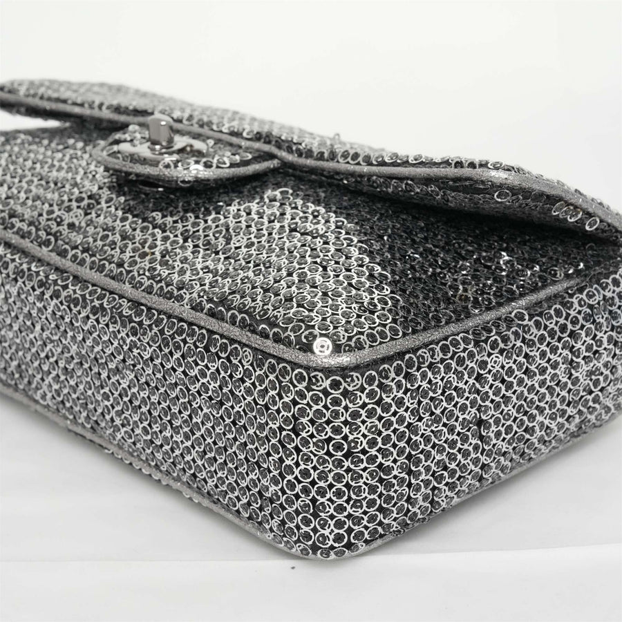 CHANEL 2006-2008 Chain Sequins Shoulder Bag