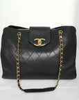 CHANEL Chain Leather Tote Bag