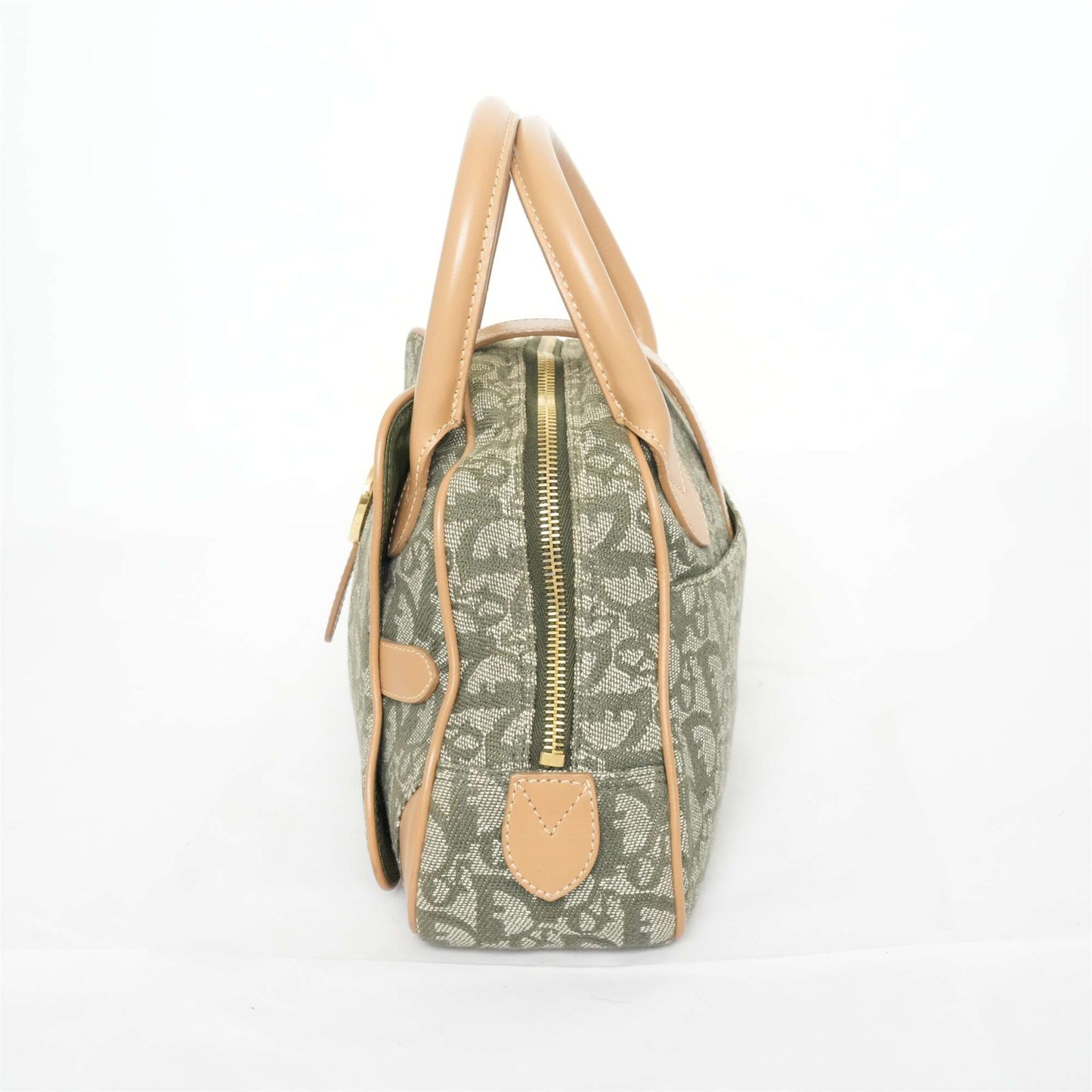 CHRISTIAN DIOR Mini Double Canvas Green Trotter PZ0701  Saddle Bag