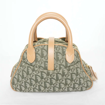 CHRISTIAN DIOR Mini Double Canvas Green Trotter PZ0701  Saddle Bag