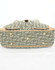 CHRISTIAN DIOR Mini Double Canvas Green Trotter PZ0701  Saddle Bag