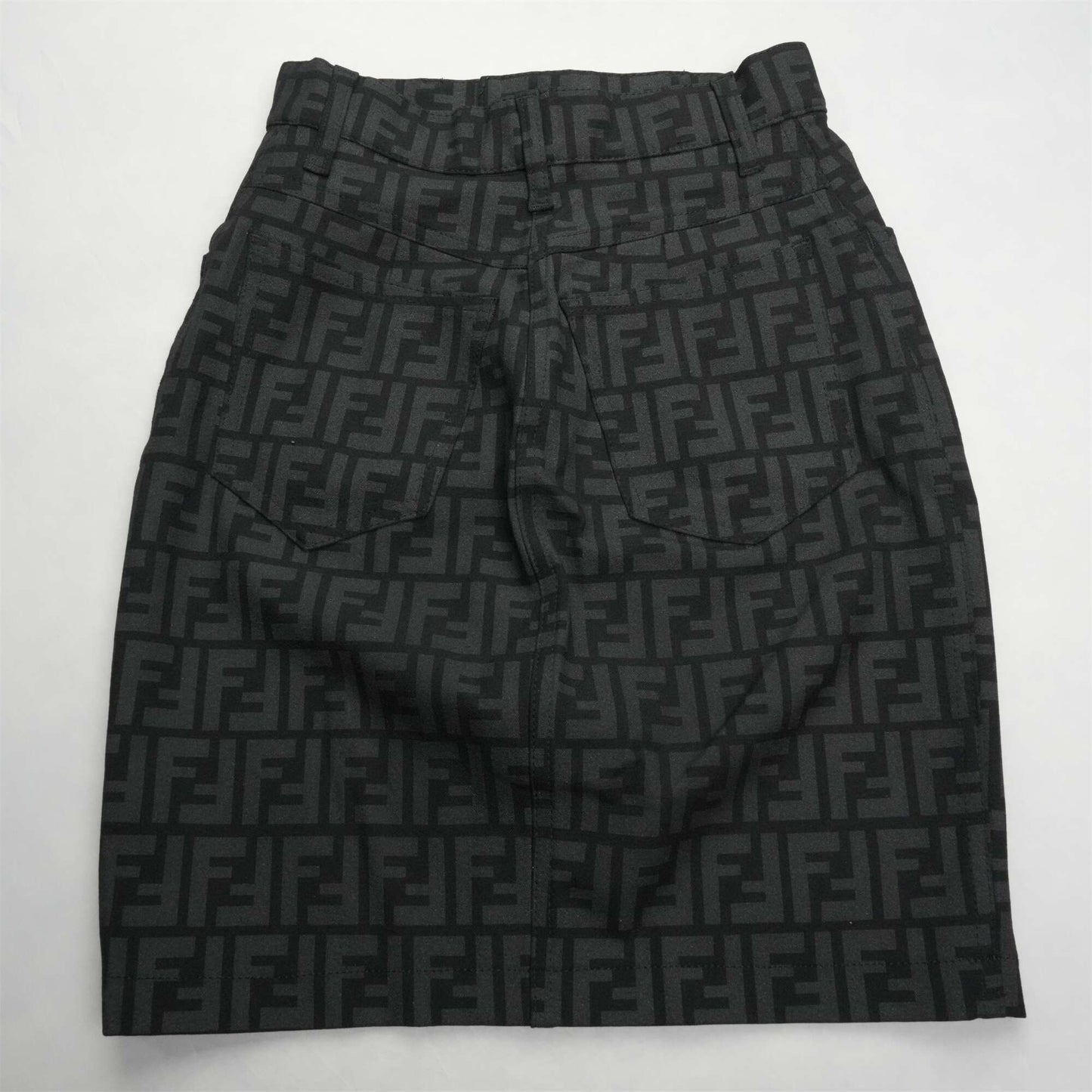 FENDI Zucca Pattern FF Logo Button I40 Skirt