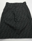 FENDI Zucca Pattern FF Logo Button I40 Skirt