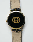 GUCCI GP/Leather Sherry Line 30mm Quartz Black Dial Watch