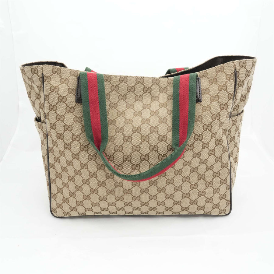 GUCCI  GG Canvas Sherry Line 161836 Tote Bag/Handbag