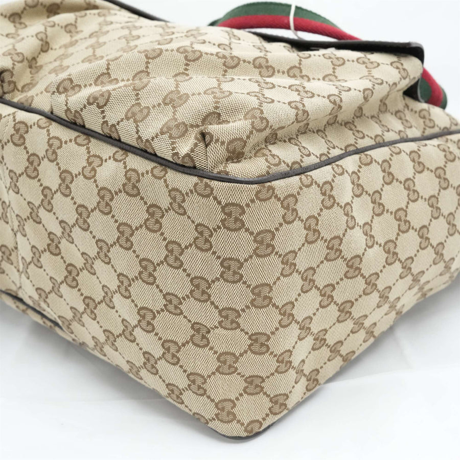 GUCCI  GG Canvas Sherry Line 161836 Tote Bag/Handbag