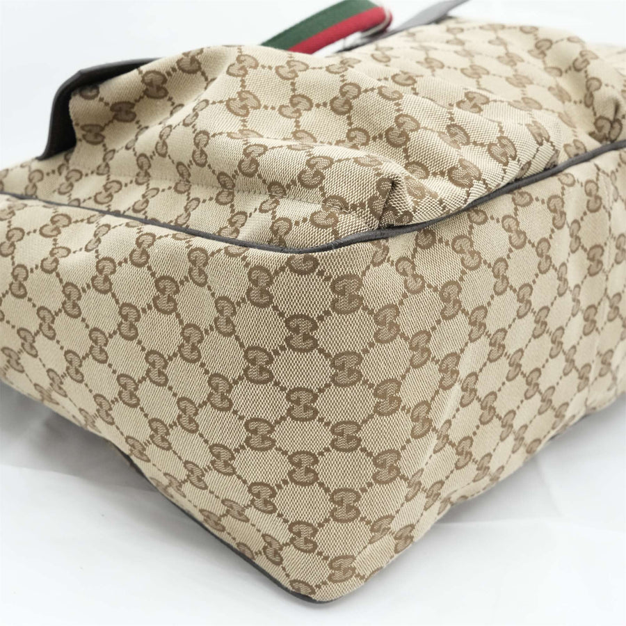 GUCCI  GG Canvas Sherry Line 161836 Tote Bag/Handbag