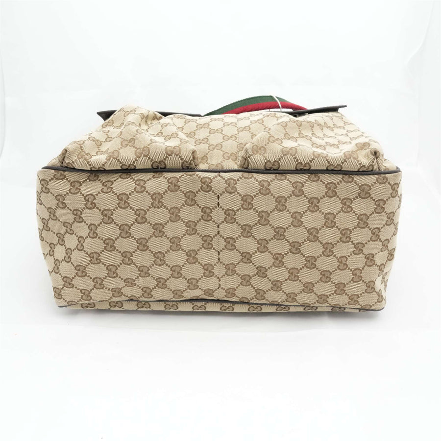 GUCCI  GG Canvas Sherry Line 161836 Tote Bag/Handbag