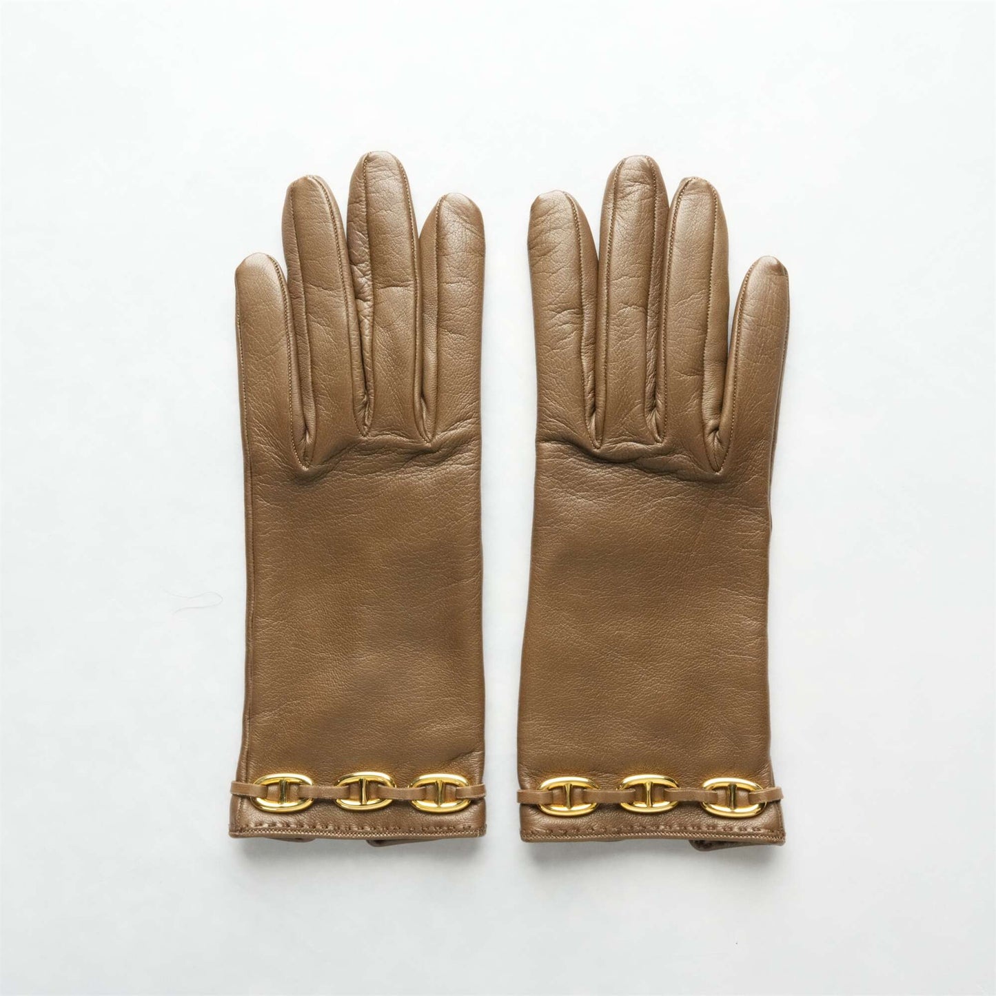 HERMES Chaine d'Ancre Leather Gloves OTHER ACCESSORY