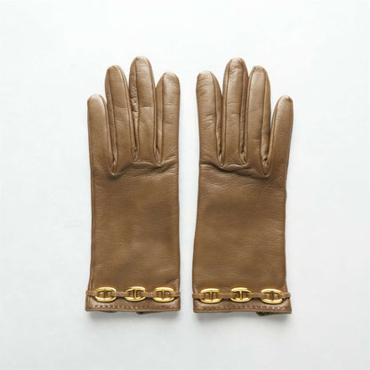 HERMES Chaine d'Ancre Leather Gloves OTHER ACCESSORY