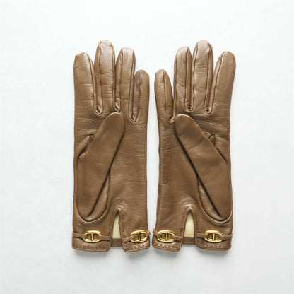 HERMES Chaine d'Ancre Leather Gloves OTHER ACCESSORY