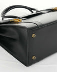 HERMES Box Calf H Marking Handbag