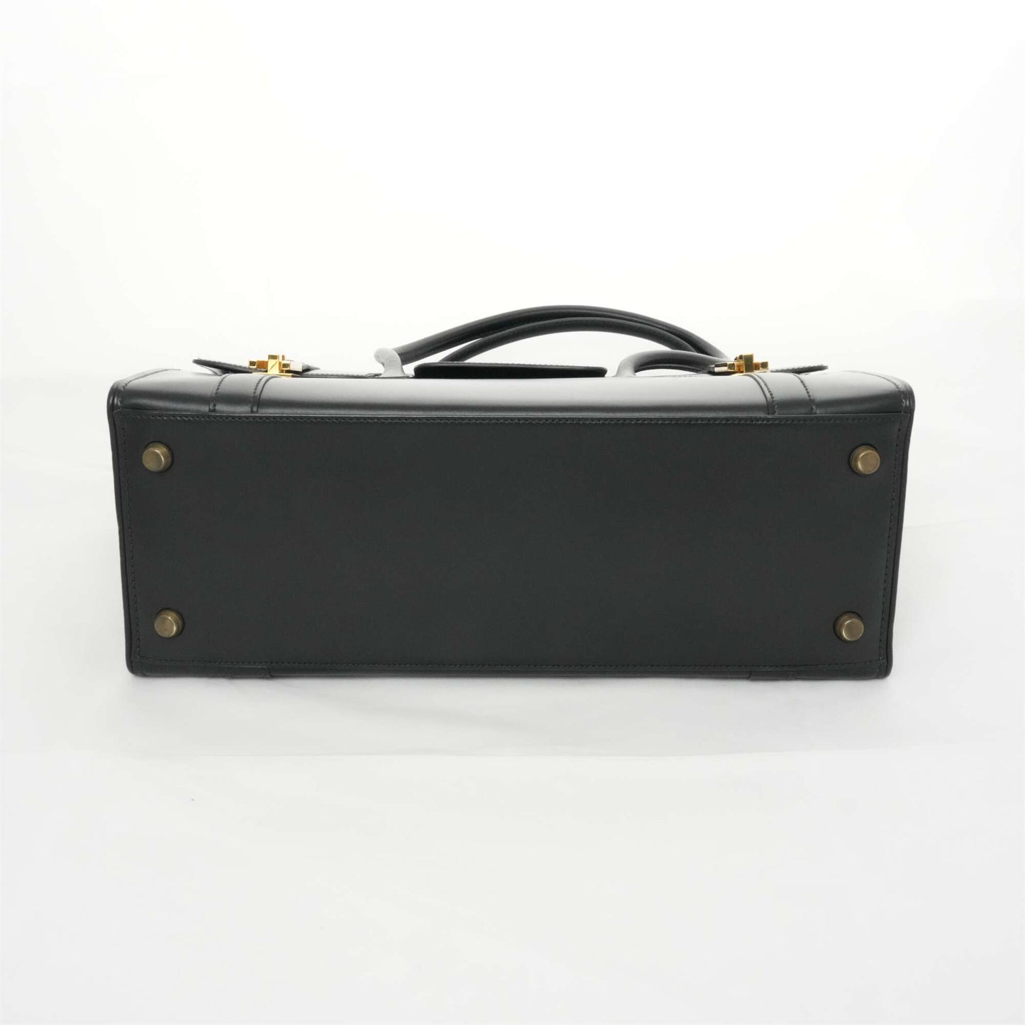 HERMES Box Calf H Marking Handbag