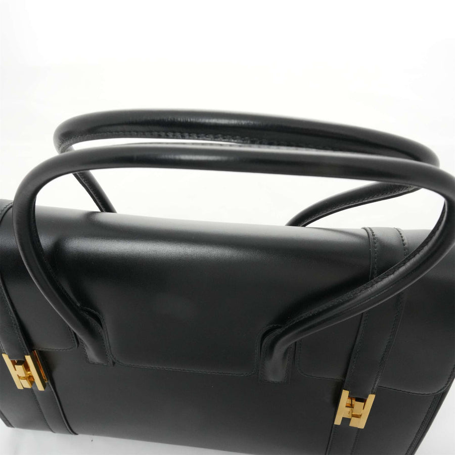 HERMES Box Calf H Marking Handbag