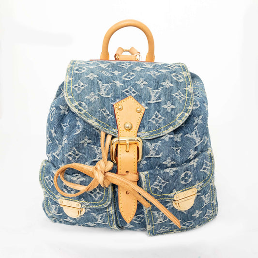 LOUIS VUITTON Monogram Denim Sac A Dos GM Backpack M95056