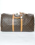 LOUIS VUITTON Monogram Keepal55 Boston Handbag M41424