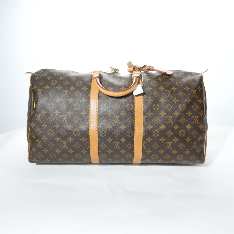 LOUIS VUITTON Monogram Keepal55 Boston Handbag M41424