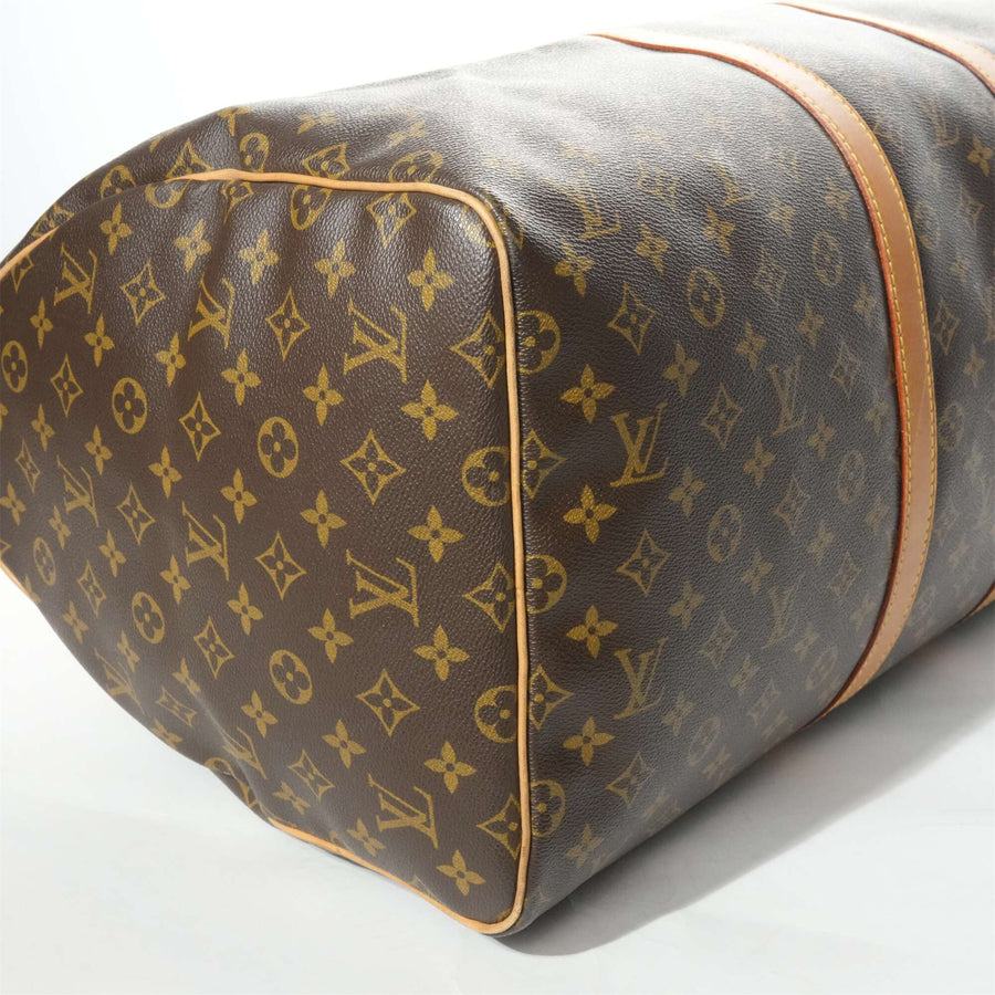 LOUIS VUITTON Monogram Keepal55 Boston Handbag M41424