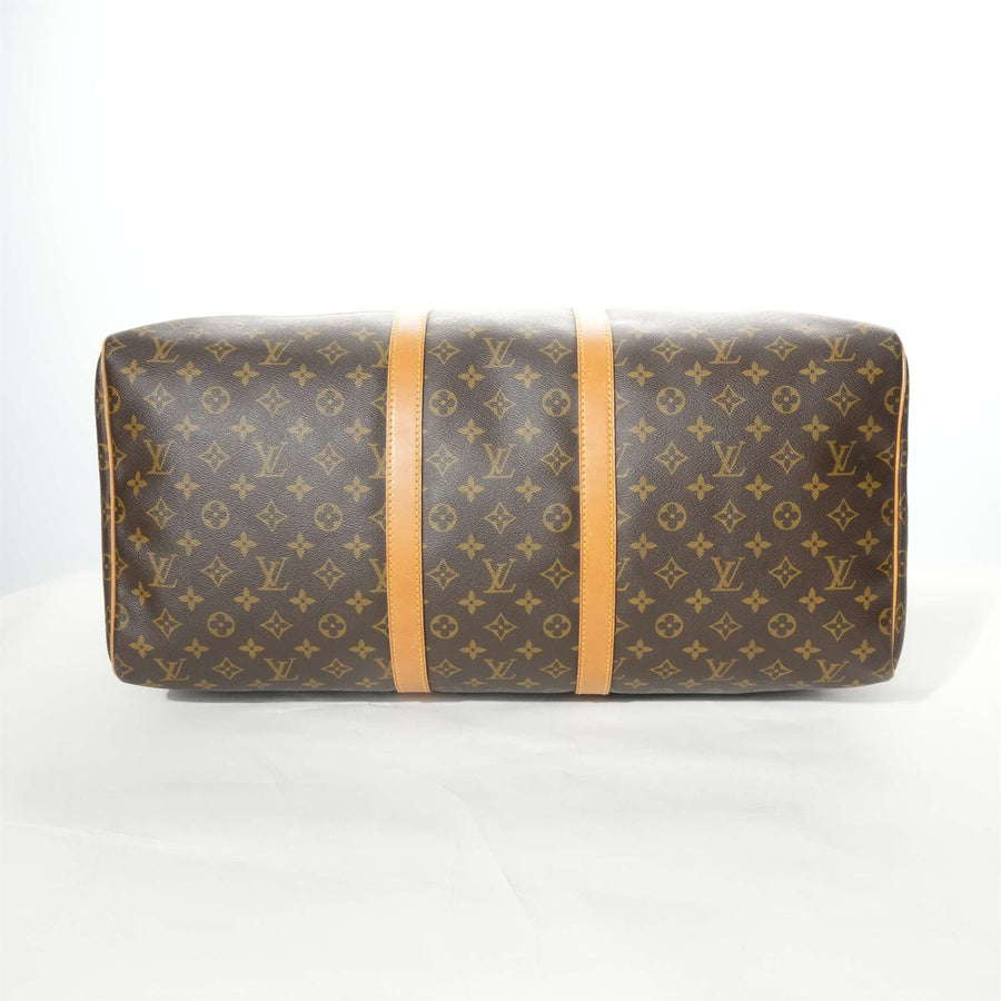 LOUIS VUITTON Monogram Keepal55 Boston Handbag M41424