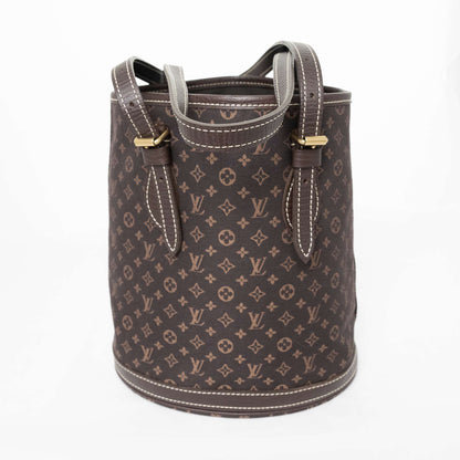 LOUIS VUITTON Monogram Bucket PM Ebene Handbag