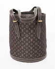 LOUIS VUITTON Monogram Bucket PM Ebene Handbag