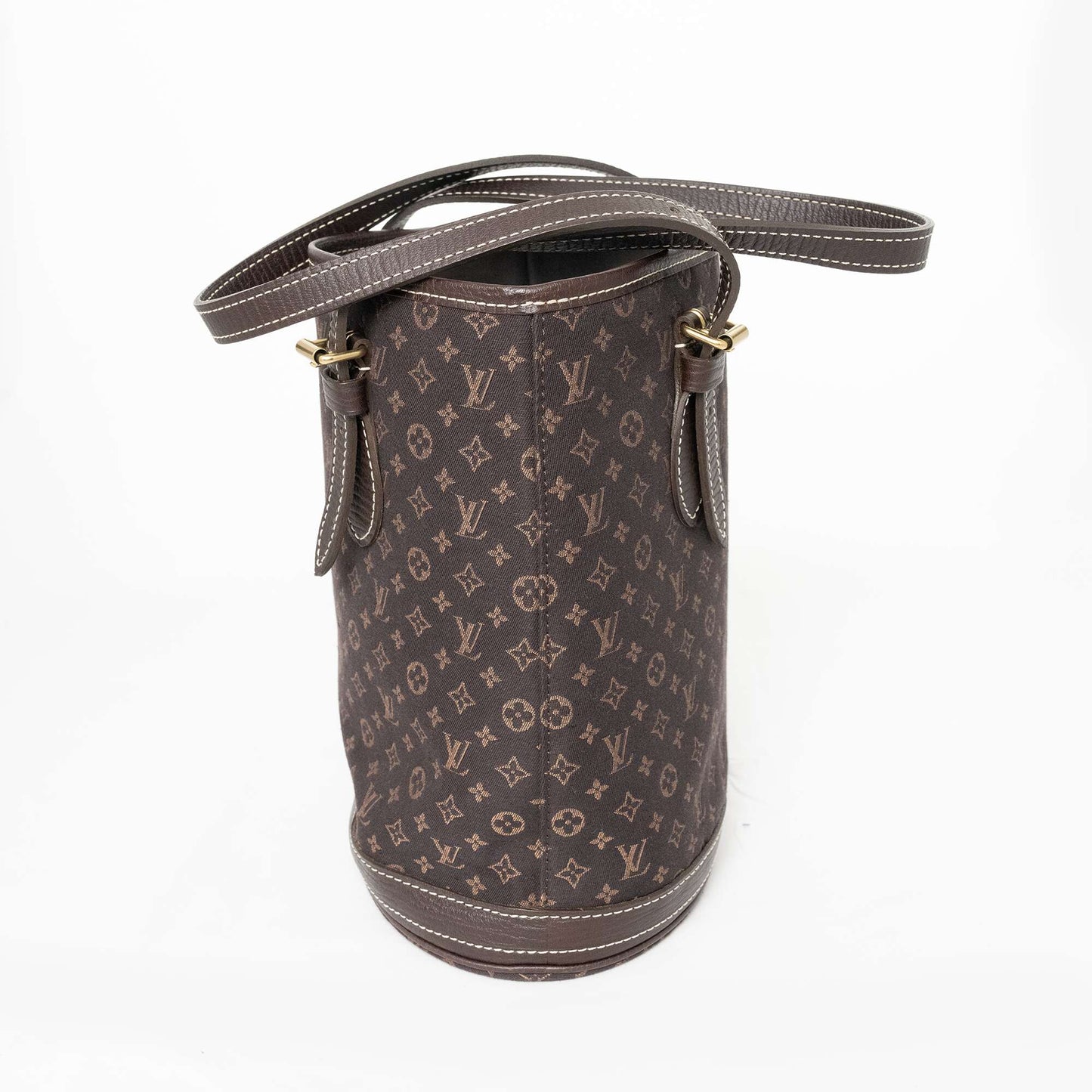 LOUIS VUITTON Monogram Bucket PM Ebene Handbag