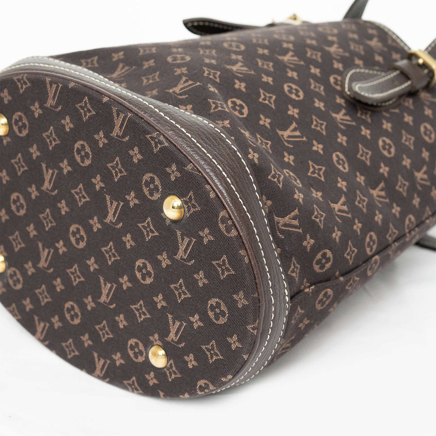 LOUIS VUITTON Monogram Bucket PM Ebene Handbag