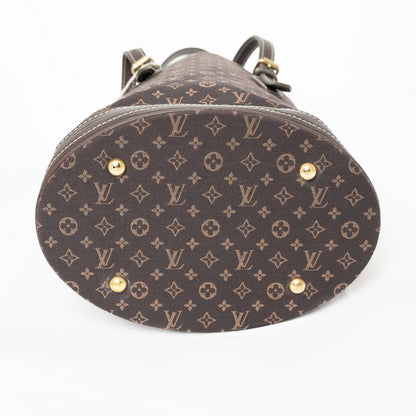 LOUIS VUITTON Monogram Bucket PM Ebene Handbag