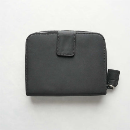 PRADA Nylon Round Zip Compact Wallet