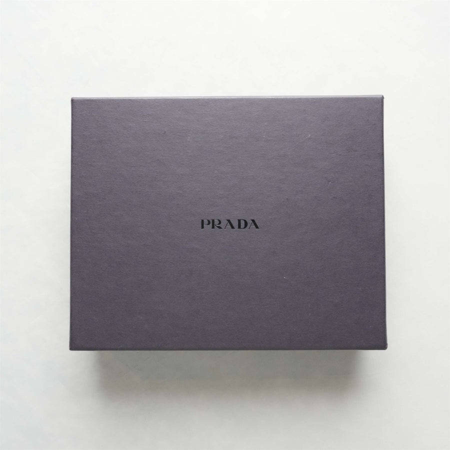 PRADA Nylon Round Zip Compact Wallet