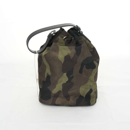 PRADA Drawstring Type Nylon Camouflage 1N1864 Hangbag