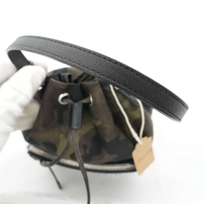 PRADA Drawstring Type Nylon Camouflage 1N1864 Hangbag